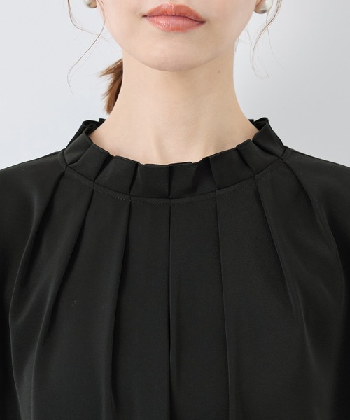 ROPE' PICNIC(ロペピクニック)の「【2サイズ展開】多機能タックブラウス(シャツ/ブラウス・レディース・オフホワイト/ピンク系その他/ブラック・38/36)」の20枚目の写真