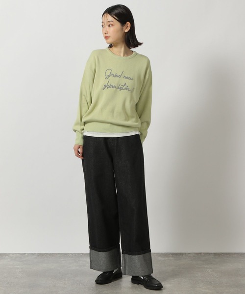 LAKOLE（ラコレ）の「ラメロールアップデニム / 289411（デニムパンツ・レディース・インディゴブルー/ブラック・MEDIUM/SMALL）」の3枚目の写真