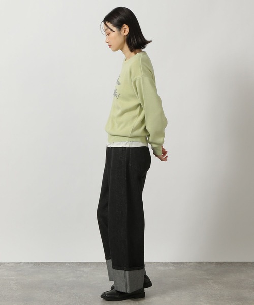 LAKOLE（ラコレ）の「ラメロールアップデニム / 289411（デニムパンツ・レディース・インディゴブルー/ブラック・MEDIUM/SMALL）」の4枚目の写真