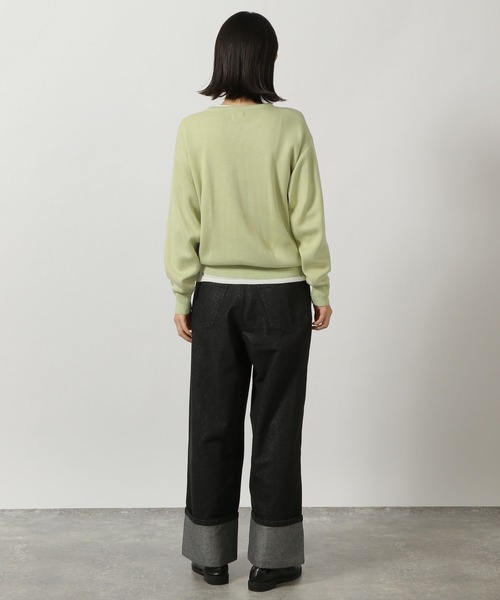 LAKOLE（ラコレ）の「ラメロールアップデニム / 289411（デニムパンツ・レディース・インディゴブルー/ブラック・MEDIUM/SMALL）」の5枚目の写真