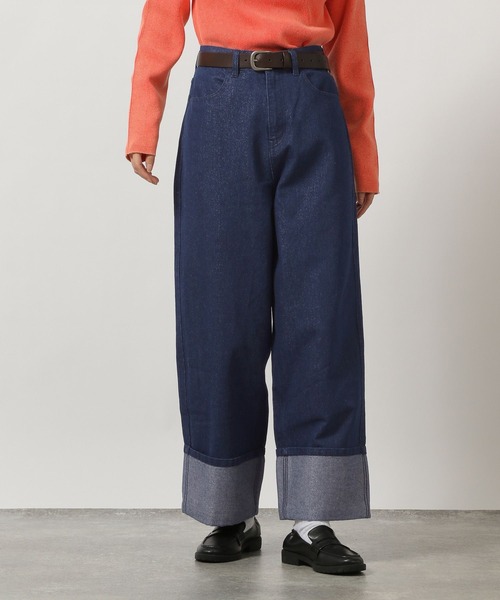 LAKOLE（ラコレ）の「ラメロールアップデニム / 289411（デニムパンツ・レディース・インディゴブルー/ブラック・MEDIUM/SMALL）」の17枚目の写真