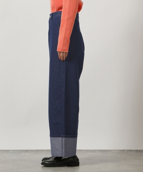 LAKOLE（ラコレ）の「ラメロールアップデニム / 289411（デニムパンツ・レディース・インディゴブルー/ブラック・MEDIUM/SMALL）」の10枚目の写真