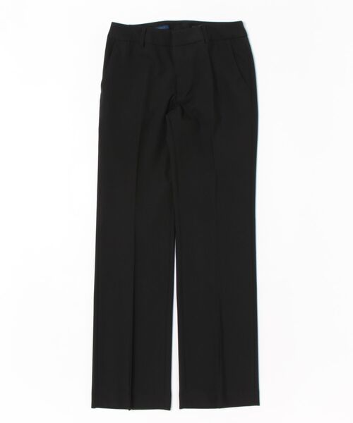 m.f.editorial（エムエフエディトリアル）の「【撥水 ストレッチ ウォッシャブル】m.f.エディトリアル レディース クリアエフェクト 黒無地 ストレートパンツ(セットアップ可能)（スーツパンツ・レディース・ブラック・MEDIUM/LARGE/S）」の3枚目の写真