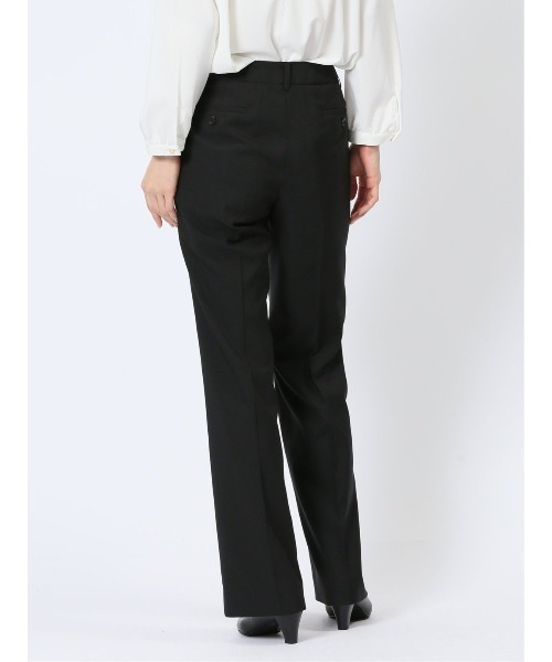 m.f.editorial（エムエフエディトリアル）の「【撥水 ストレッチ ウォッシャブル】m.f.エディトリアル レディース クリアエフェクト 黒無地 ストレートパンツ(セットアップ可能)（スーツパンツ・レディース・ブラック・MEDIUM/LARGE/S）」の13枚目の写真