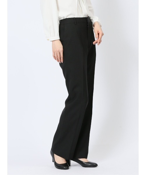 m.f.editorial（エムエフエディトリアル）の「【撥水 ストレッチ ウォッシャブル】m.f.エディトリアル レディース クリアエフェクト 黒無地 ストレートパンツ(セットアップ可能)（スーツパンツ・レディース・ブラック・MEDIUM/LARGE/S）」の14枚目の写真