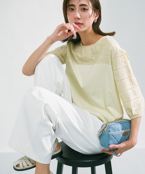 ICB（アイシービー）の「シェルタリングドライオックス ワイドパンツ（その他パンツ・レディース・ブラック系/アイボリー系・0/6/00/4/2）」の6枚目の写真
