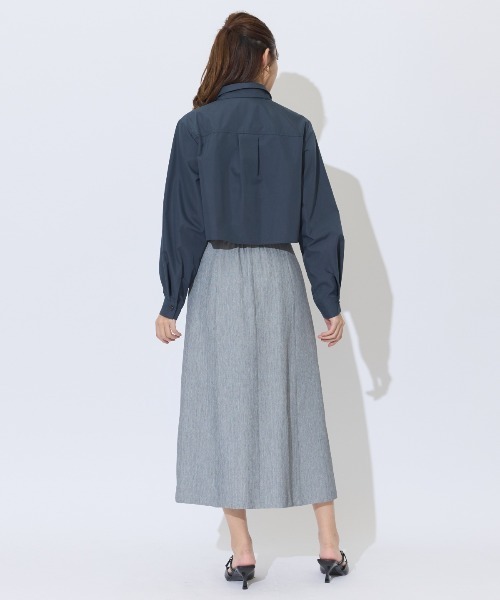 AND COUTURE(アンドクチュール)の「サイドレースアップリボンスリットスカート(スカート・レディース・ベージュ/グレー/ネイビー・MEDIUM/SMALL)」の16枚目の写真