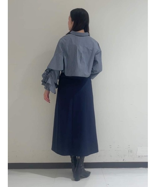 AND COUTURE(アンドクチュール)の「サイドレースアップリボンスリットスカート(スカート・レディース・ベージュ/グレー/ネイビー・MEDIUM/SMALL)」の20枚目の写真