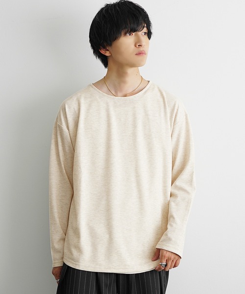 MinoriTY(マイノリティ)の「【MinoriTY】柔らか素材ボートネックヘザー長袖&半袖Tシャツ カットソー メンズ 春服 夏服 秋服 インナー(Tシャツ/カットソー・メンズ・ブラック/グレー/ベージュ系その他/ブラック系その他/グレー系その他/ベージュ・M/S/L)」の14枚目の写真