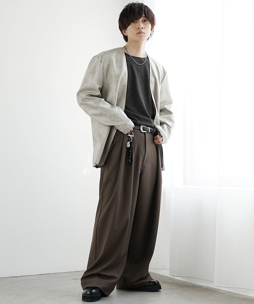 MinoriTY(マイノリティ)の「【MinoriTY】柔らか素材ボートネックヘザー長袖&半袖Tシャツ カットソー メンズ 春服 夏服 秋服 インナー(Tシャツ/カットソー・メンズ・ブラック/グレー/ベージュ系その他/ブラック系その他/グレー系その他/ベージュ・M/S/L)」の13枚目の写真