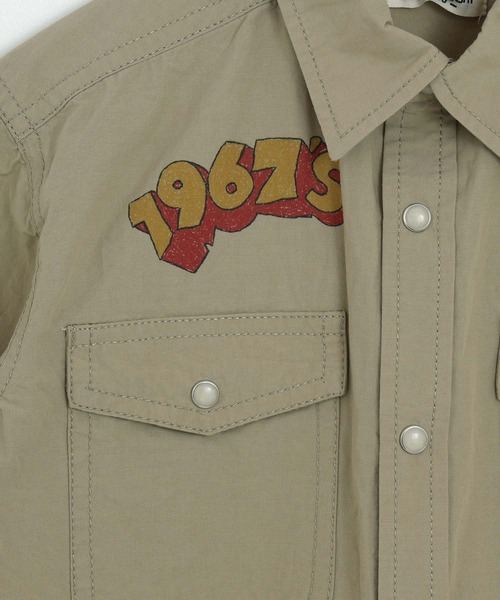 MAKE YOUR DAY（メイクユアデイ）の「ラクガキプリント半袖シャツ■150.160cm（シャツ/ブラウス・キッズ・サックスブルー/ベージュ・150/160）」の8枚目の写真