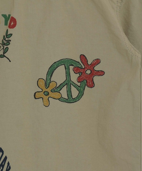 MAKE YOUR DAY（メイクユアデイ）の「ラクガキプリント半袖シャツ■150.160cm（シャツ/ブラウス・キッズ・サックスブルー/ベージュ・150/160）」の13枚目の写真