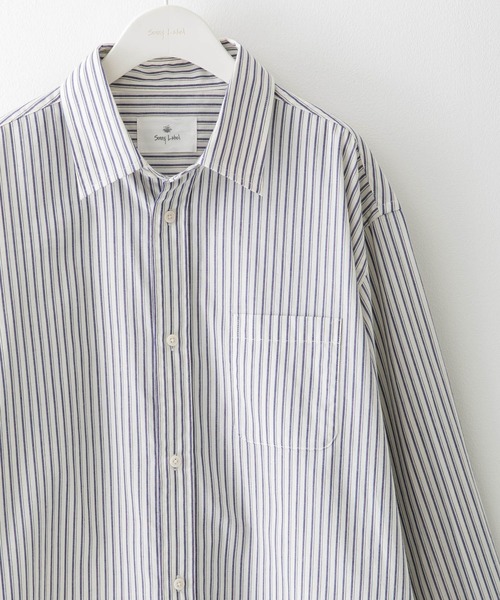 URBAN RESEARCH Sonny Label(アーバンリサーチサニーレーベル)の「『WEB/一部店舗限定カラー』ストライプレギュラーカラーシャツ(シャツ/ブラウス・メンズ・ライトブルー/ホワイト系その他/ブルー系その他/ブラック系その他・MEDIUM/LARGE)」の2枚目の写真