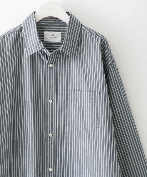 URBAN RESEARCH Sonny Label(アーバンリサーチサニーレーベル)の「『WEB/一部店舗限定カラー』ストライプレギュラーカラーシャツ(シャツ/ブラウス・メンズ・ライトブルー/ホワイト系その他/ブルー系その他/ブラック系その他・MEDIUM/LARGE)」の3枚目の写真