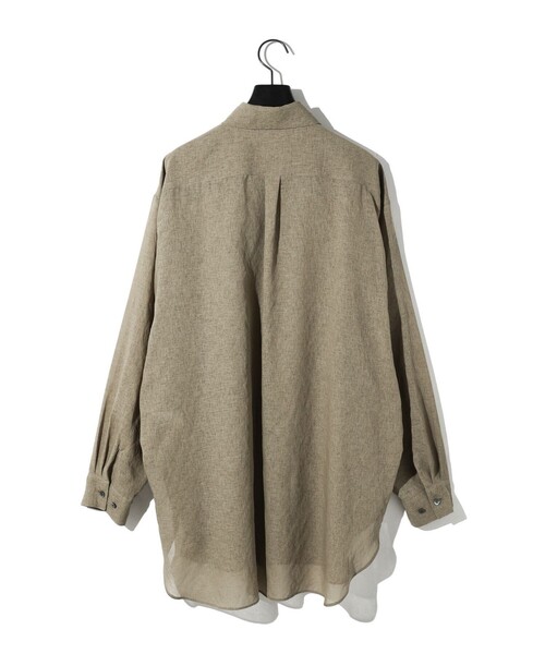 MIDIUMISOLID（ミディウミソリッド）の「MIDIUMISOLID for Ladies シアーロングスリーブシャツ（シャツ/ブラウス・レディース・オフホワイト/ブラック/カーキ/イエロー・FREE）」の22枚目の写真