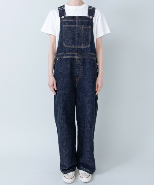 PAR ICI(パーリッシィ)の「デニム/ダック オーバーオール(サロペット/オーバーオール・レディース・ネイビー/ブラウン・FREE)」の3枚目の写真