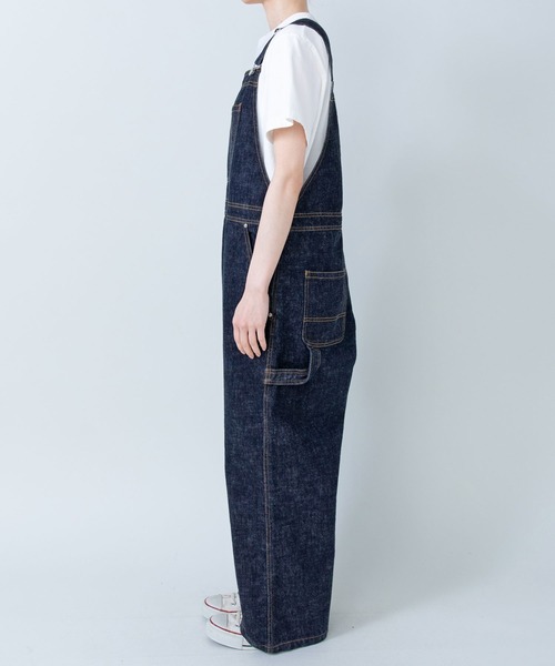 PAR ICI(パーリッシィ)の「デニム/ダック オーバーオール(サロペット/オーバーオール・レディース・ネイビー/ブラウン・FREE)」の4枚目の写真
