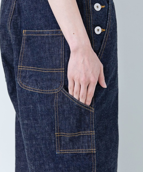 PAR ICI(パーリッシィ)の「デニム/ダック オーバーオール(サロペット/オーバーオール・レディース・ネイビー/ブラウン・FREE)」の10枚目の写真