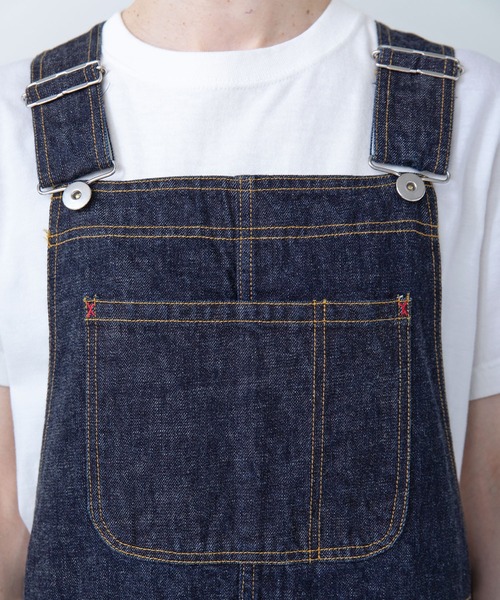 PAR ICI(パーリッシィ)の「デニム/ダック オーバーオール(サロペット/オーバーオール・レディース・ネイビー/ブラウン・FREE)」の6枚目の写真