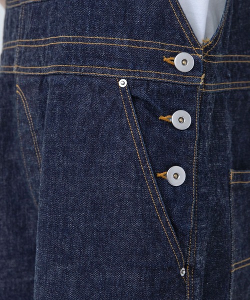 PAR ICI(パーリッシィ)の「デニム/ダック オーバーオール(サロペット/オーバーオール・レディース・ネイビー/ブラウン・FREE)」の8枚目の写真