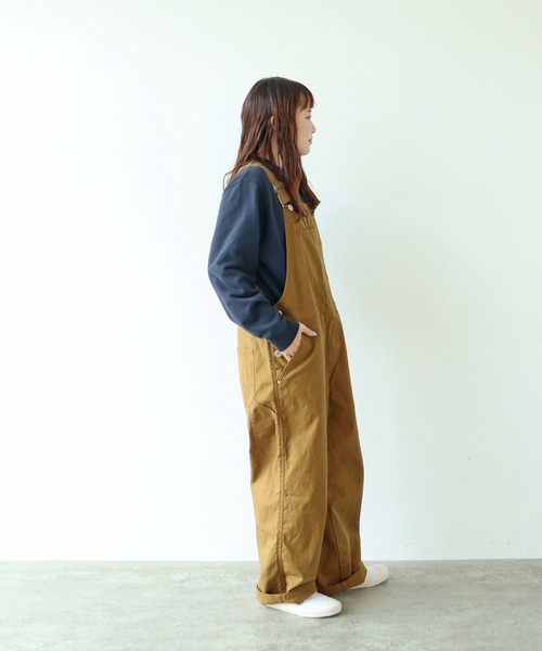 PAR ICI(パーリッシィ)の「デニム/ダック オーバーオール(サロペット/オーバーオール・レディース・ネイビー/ブラウン・FREE)」の20枚目の写真