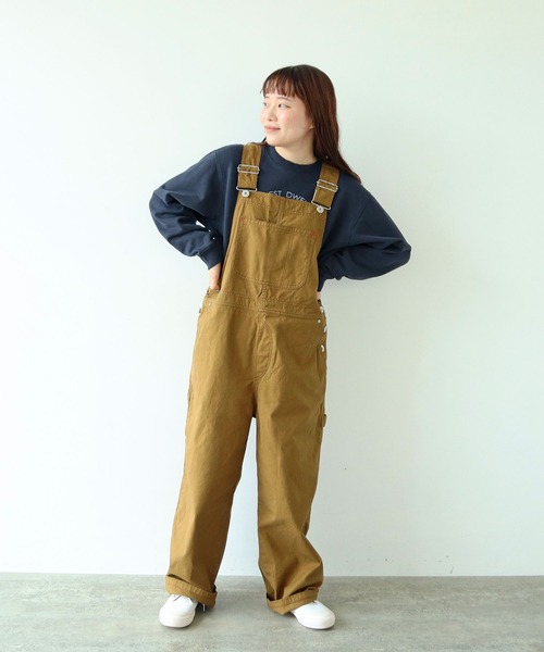 PAR ICI(パーリッシィ)の「デニム/ダック オーバーオール(サロペット/オーバーオール・レディース・ネイビー/ブラウン・FREE)」の17枚目の写真