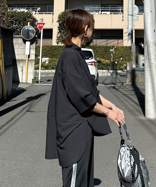 CORNERS by KR(コーナーズバイケーアール)の「【CORNERS by KR】バックロングルーズシャツ(シャツ/ブラウス・レディース・アイボリー/ネイビー/ブラック/ホワイト・M)」の4枚目の写真