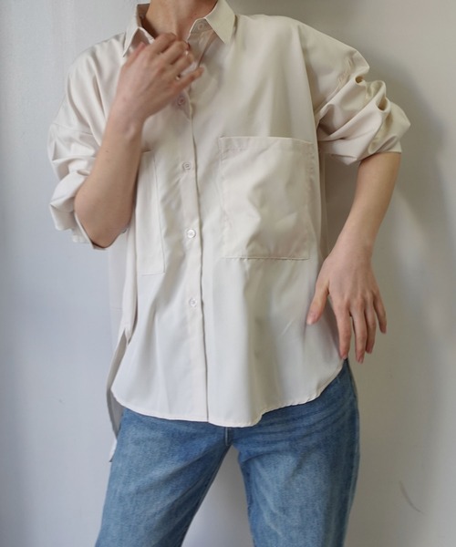 CORNERS by KR(コーナーズバイケーアール)の「【CORNERS by KR】バックロングルーズシャツ(シャツ/ブラウス・レディース・アイボリー/ネイビー/ブラック/ホワイト・M)」の8枚目の写真