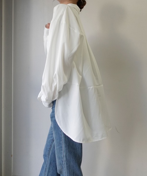 CORNERS by KR(コーナーズバイケーアール)の「【CORNERS by KR】バックロングルーズシャツ(シャツ/ブラウス・レディース・アイボリー/ネイビー/ブラック/ホワイト・M)」の7枚目の写真