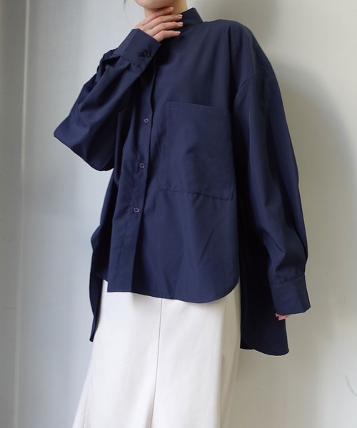 CORNERS by KR(コーナーズバイケーアール)の「【CORNERS by KR】バックロングルーズシャツ(シャツ/ブラウス・レディース・アイボリー/ネイビー/ブラック/ホワイト・M)」の16枚目の写真