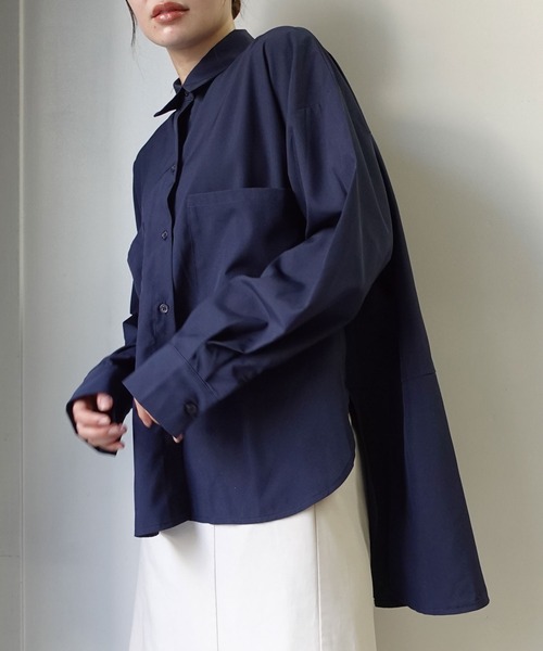 CORNERS by KR(コーナーズバイケーアール)の「【CORNERS by KR】バックロングルーズシャツ(シャツ/ブラウス・レディース・アイボリー/ネイビー/ブラック/ホワイト・M)」の15枚目の写真