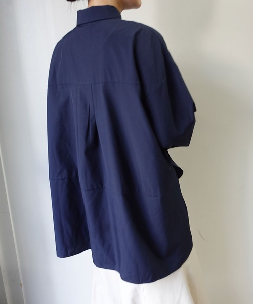 CORNERS by KR(コーナーズバイケーアール)の「【CORNERS by KR】バックロングルーズシャツ(シャツ/ブラウス・レディース・アイボリー/ネイビー/ブラック/ホワイト・M)」の14枚目の写真