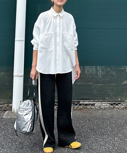 CORNERS by KR(コーナーズバイケーアール)の「【CORNERS by KR】バックロングルーズシャツ(シャツ/ブラウス・レディース・アイボリー/ネイビー/ブラック/ホワイト・M)」の19枚目の写真