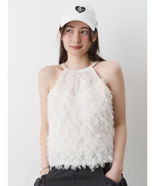 CALNAMUR（カルナムール）の「FRINGE AMERICAN SLEEVE BLOUSE/フリンジアメリカンスリーブブラウス（シャツ/ブラウス・レディース・ブラック/ホワイト・FREE）」の13枚目の写真