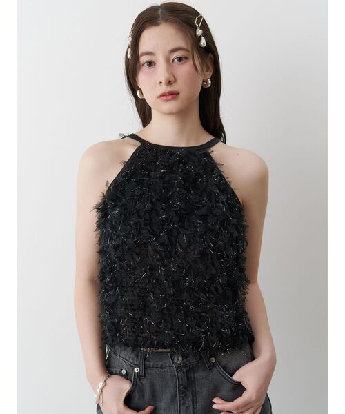 FRINGE AMERICAN SLEEVE BLOUSE/フリンジアメリカンスリーブ