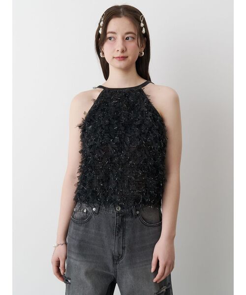 CALNAMUR（カルナムール）の「FRINGE AMERICAN SLEEVE BLOUSE/フリンジアメリカンスリーブブラウス（シャツ/ブラウス・レディース・ブラック/ホワイト・FREE）」の16枚目の写真