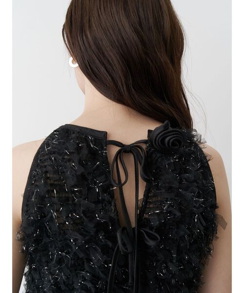 CALNAMUR（カルナムール）の「FRINGE AMERICAN SLEEVE BLOUSE/フリンジアメリカンスリーブブラウス（シャツ/ブラウス・レディース・ブラック/ホワイト・FREE）」の21枚目の写真