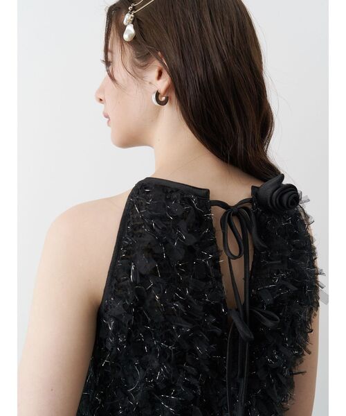 CALNAMUR（カルナムール）の「FRINGE AMERICAN SLEEVE BLOUSE/フリンジアメリカンスリーブブラウス（シャツ/ブラウス・レディース・ブラック/ホワイト・FREE）」の22枚目の写真