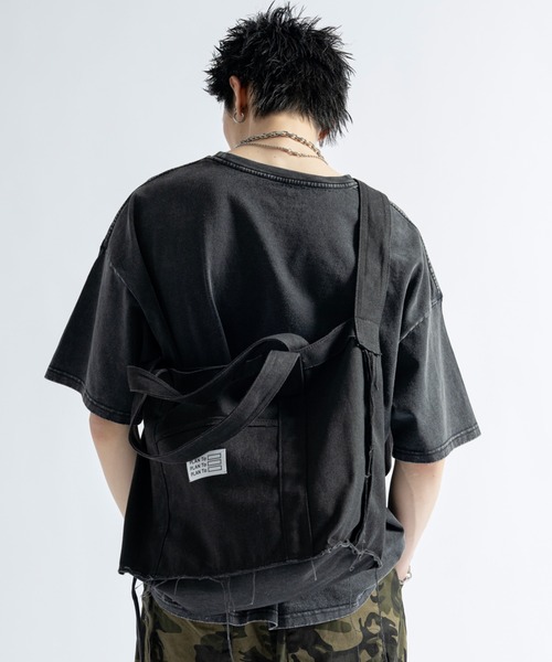 Vintage Design Pigment Canvas Shoulder Bag - ヴィンテージ