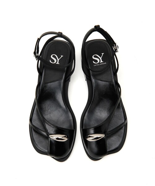 SY UNITED ARROWS（シーユナイテッドアローズ）の「＜SY＞サムカバー サンダル30●↑（サンダル・レディース・シルバー/ライトブルー/ブラック・23.5cm/23cm/22.5cm/22cm/25cm/24.5cm/24cm）」の2枚目の写真