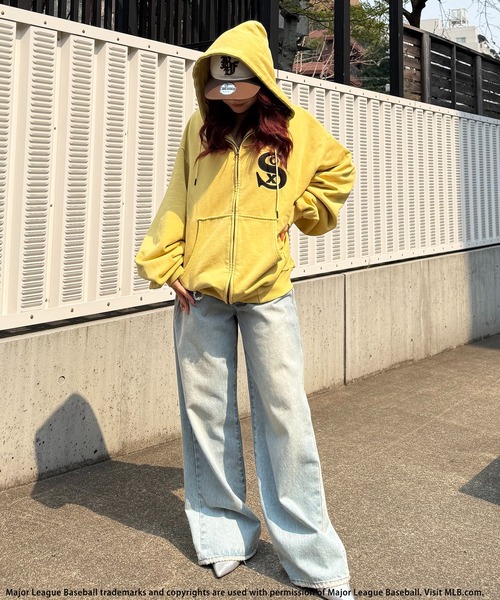 BACK TO THE FIELD(バック トゥー ザ フィールド)の「【平野莉玖コラボ】【MLB】クーパーズタウンZIPフーディー(パーカー・レディース・ブラウン/ベージュ/ブラック・FREE)」の7枚目の写真