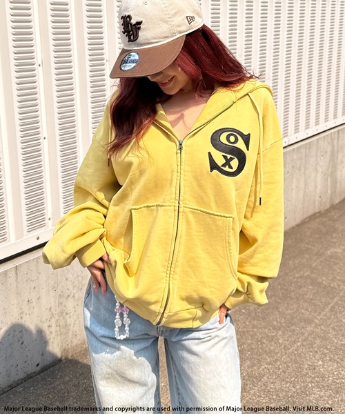 BACK TO THE FIELD(バック トゥー ザ フィールド)の「【平野莉玖コラボ】【MLB】クーパーズタウンZIPフーディー(パーカー・レディース・ブラウン/ベージュ/ブラック・FREE)」の9枚目の写真