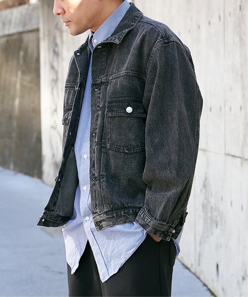 VENCEEXCHANGE(ヴァンスエクスチェンジ)の「デニムGジャン(ブルゾン・メンズ・ダークグレー/ブルー/ブラック・M/L)」の5枚目の写真
