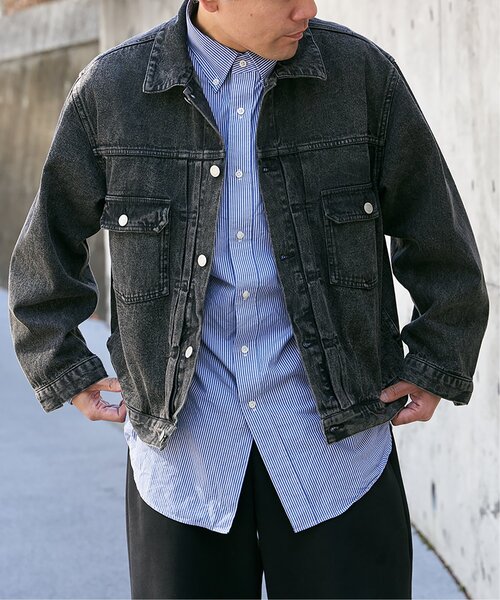 VENCEEXCHANGE(ヴァンスエクスチェンジ)の「デニムGジャン(ブルゾン・メンズ・ダークグレー/ブルー/ブラック・M/L)」の6枚目の写真