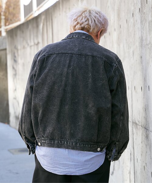 VENCEEXCHANGE(ヴァンスエクスチェンジ)の「デニムGジャン(ブルゾン・メンズ・ダークグレー/ブルー/ブラック・M/L)」の7枚目の写真