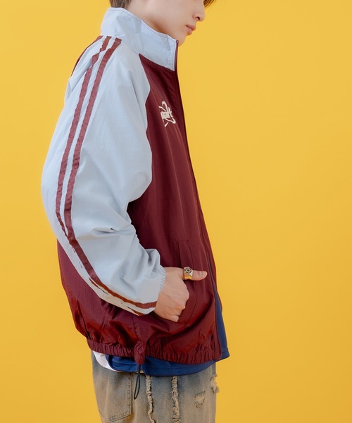 improves(インプローブス)の「袖ライン ラグラン ナイロンブルゾン(ナイロンジャケット・メンズ・ブラック/ライトグレー/ワイン・MEDIUM/X-SMALL/LARGE)」の13枚目の写真