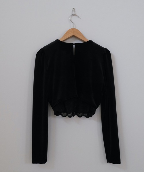 tシャツ 「tanakadaisuke/タナカダイスケ」gather neck velour tops/ギャザーネックベロアトップス レディース tanakadaisuke tシャツ 「tanakadaisuke/タナカダイスケ」gather