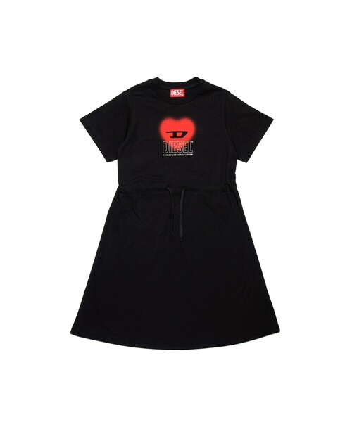 DIESEL（ディーゼル）の「キッズ 半袖ドレス DCUORE（ワンピース・キッズ・ブラック・14Y/4Y/8Y/6Y/12Y/10Y）」の4枚目の写真