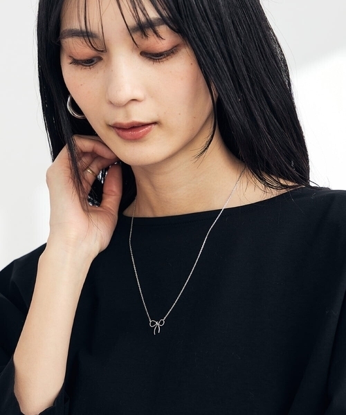 a.v.v（アーヴェヴェ）の「リボンネックレス（ネックレス・レディース・シルバー/ゴールド・38）」の6枚目の写真