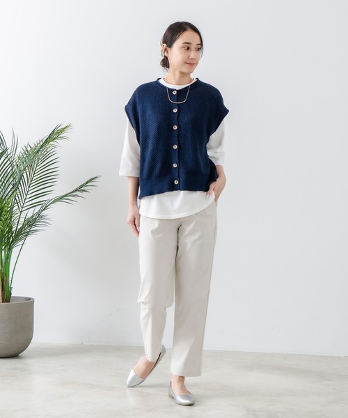 fort point(フォーポイント)の「【FORTPOINT/フォートポイント】スラリータックテーパードパンツ(その他パンツ・レディース・ブラック/ネイビー/アイボリー・MEDIUM/LARGE)」の4枚目の写真
